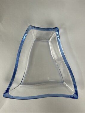 Vtg Luigi Bormioli Italian Blue Glass Serving Dish - Replacement Piece (a01)